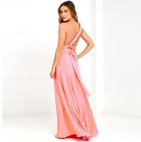 30 Colors Convertible Multi-way Bridesmaid Dress A-line Evening Greek Maxi Sexy Red Pink Elegant Formal long Dress YSM-2035