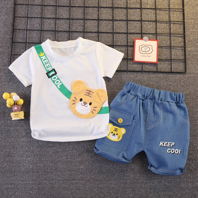 New Summer Baby Clothes Sets Boys Short Sleeve T-Shirt Shorts 2Pcs Children Sportwear Suits Fashion Kids Tracksuits Outfits