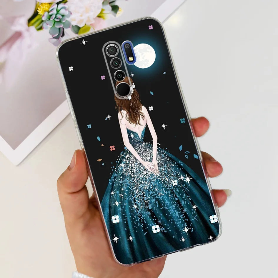 For Xiaomi Redmi 9 Prime Case Fashion Marble Soft Silicone Transparent Phone Back Cover For Xiaomi Redmi 9 Bumper on Redmi9 Capa