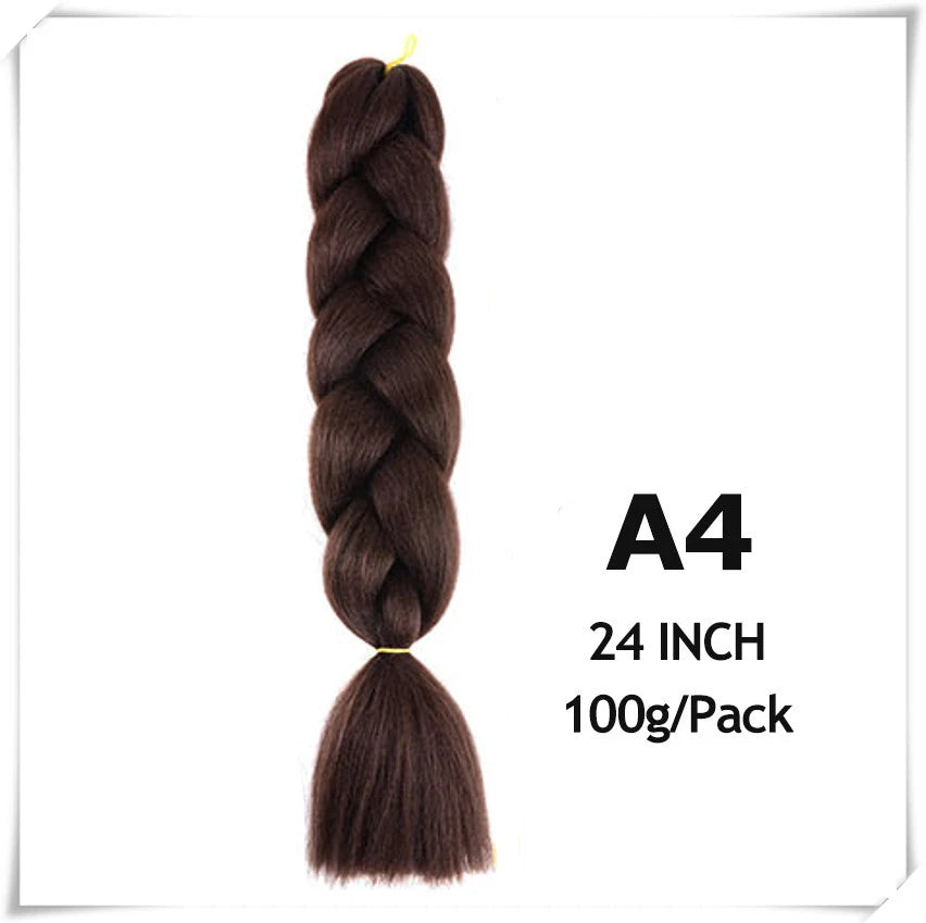 24 Inch Ombre purple jumbo Braiding Hair Synthetic