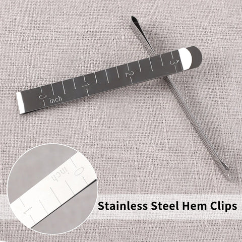 Stainless Steel Sewing Clips Measurement Ruler Marking Sewing Project