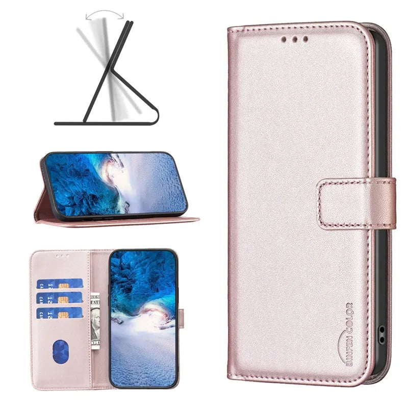 Wallet Flip Case on For Samsung Galaxy A52 Classic Phone Leather Cases For A52 4G A52s 5G A526 A525F A528 Card Slot Back Cover