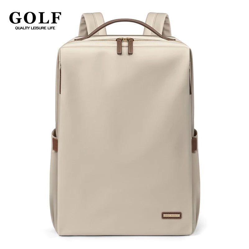 GOLF Women's Backpack Solid Color Nylon Laptop Bag 15.6 Inch Adult Female Backpack Travel Large Capacity Waterproof Fashion 2024