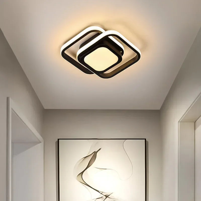 Modern LED Ceiling Light Chandelier Three Colors Lamp Surface Installation Indoor Lighting Fixtures Hallway Balcony Aisle Office