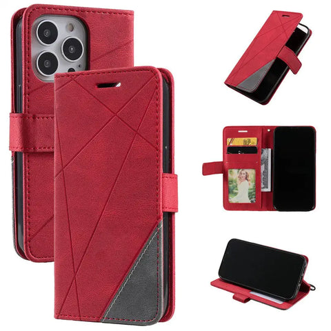 Wallet Business Magnetic Flip Leather Cover For iPhone