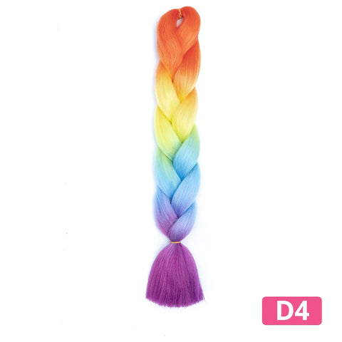 Colorful Hair for Braids Synthetic Braiding Hair Extensions for Girls Jumbo Braid Hair for Crochet Box Expression Braiding Hair