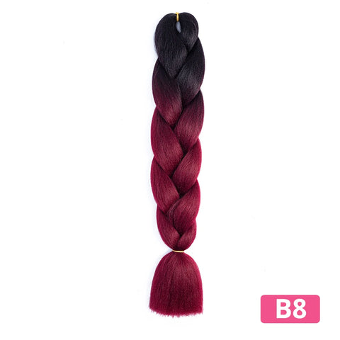 Colorful Hair for Braids Synthetic Braiding Hair Extensions for Girls Jumbo Braid Hair for Crochet Box Expression Braiding Hair