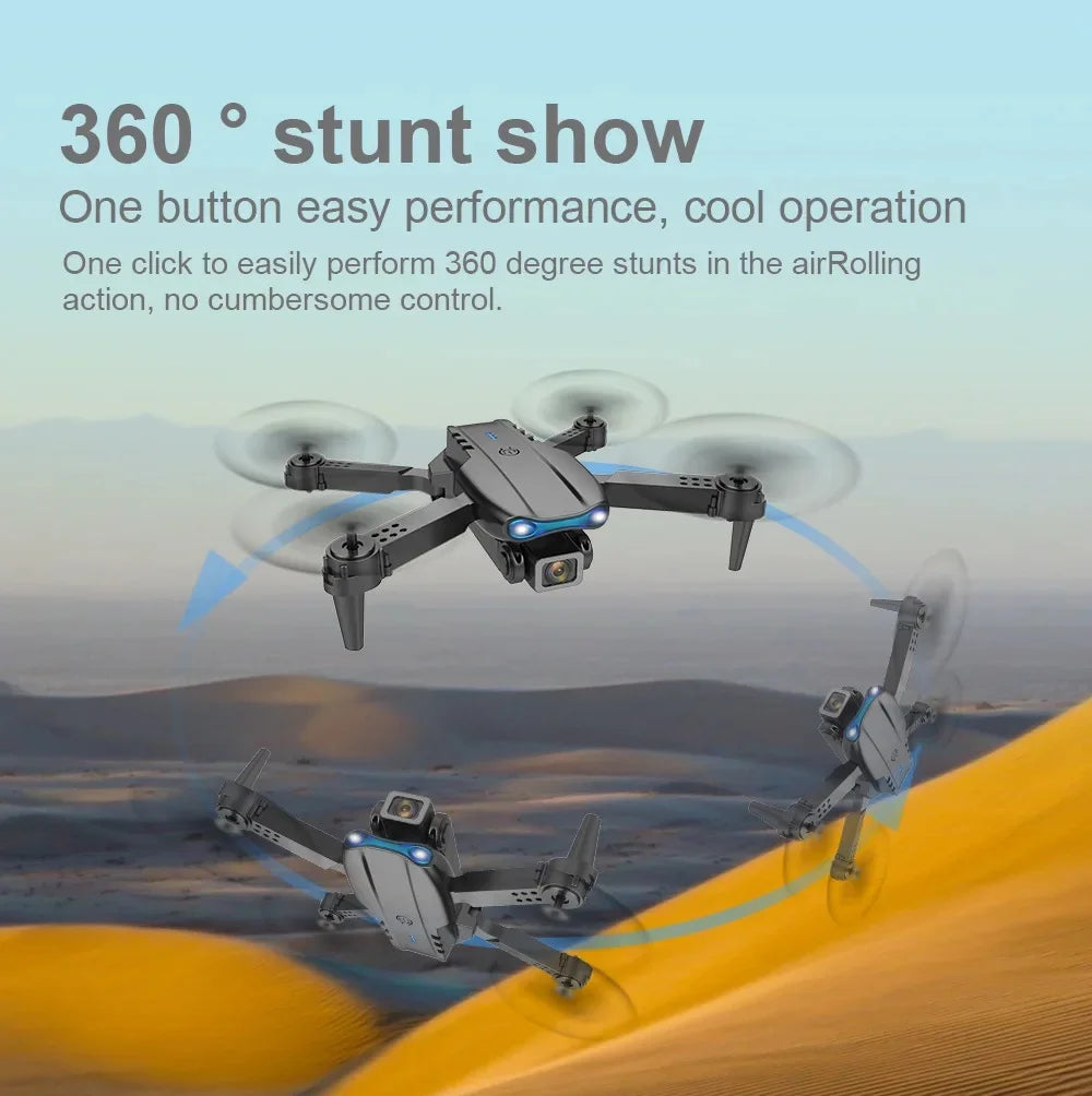 E99 Pro Drone Professional Wide Angle RC Dron HD 4K Camera Mode Foldable Helicopter Aircraft Quadcopter Drone Kid Gift Toys