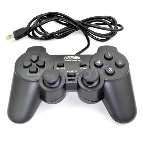 2PCS Dual Vibration Wired USB Gamepad Gaming Joystick Joypad Game Controller for Windows 7 / 8 / 10 / XP PC Laptop Computer