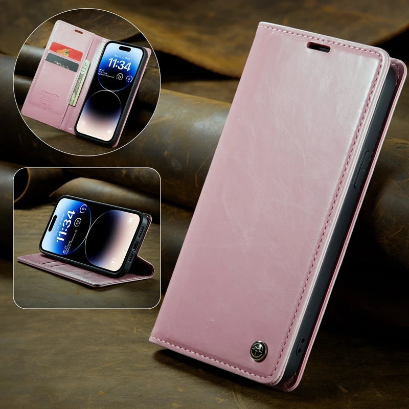 Luxury Leather Flip Wallet Case For Xiaomi