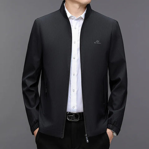 Business Casual Solid Color Jacket for Men Coat