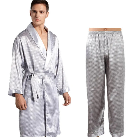 Robe Pants Pajama Set