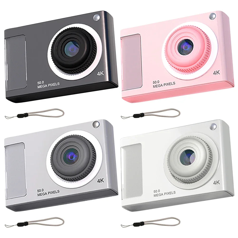 Digital Camera with Fill Light 4K Student Selfie Camera for Kids