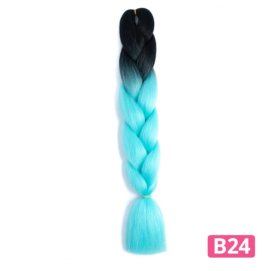 Colorful Hair for Braids Synthetic Braiding Hair Extensions for Girls Jumbo Braid Hair for Crochet Box Expression Braiding Hair