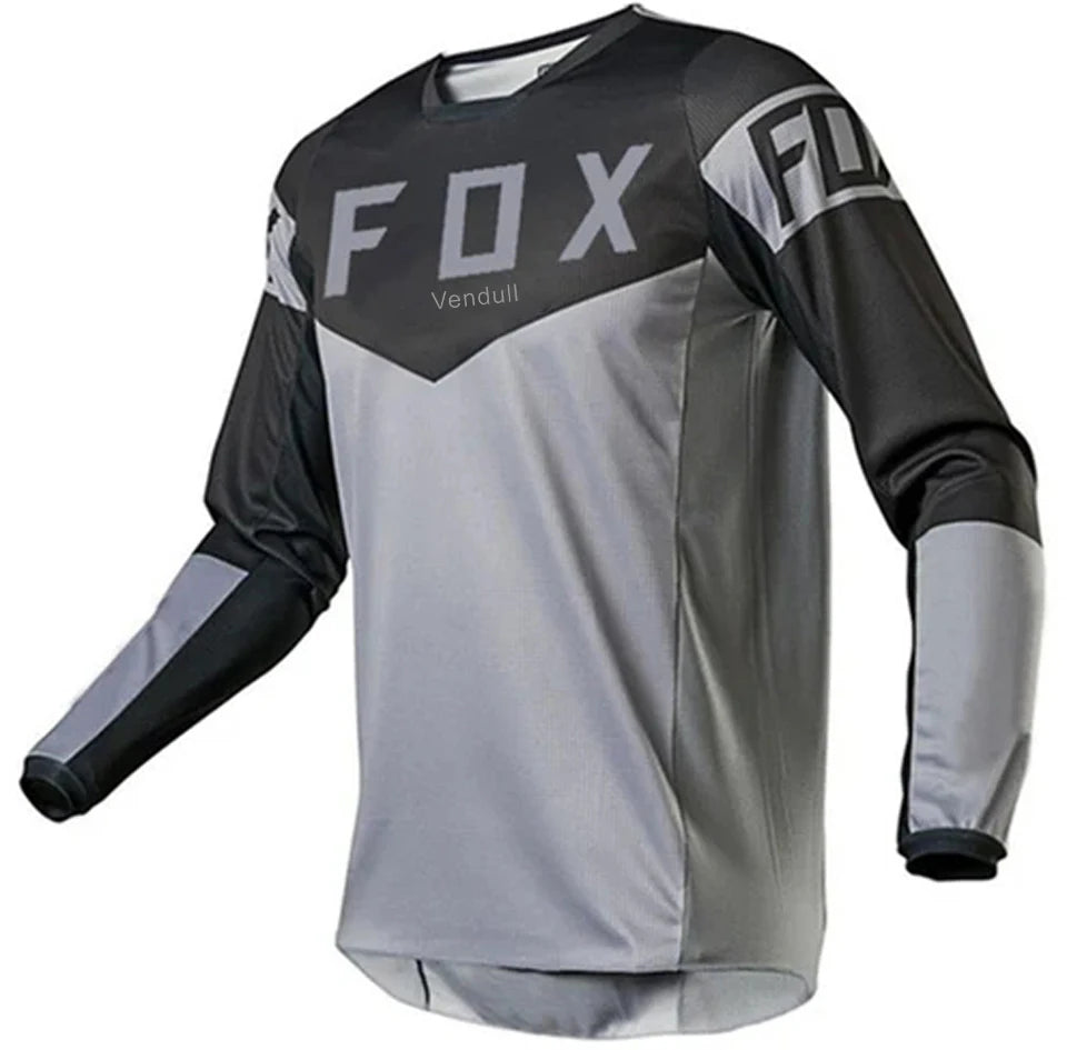 2024Vendull Fox MTB Road Jerseys Motocross Shirt Men Breathable Mountain Bike Mtb Long Sleeve Racing Quick-drying Cycling Jersey