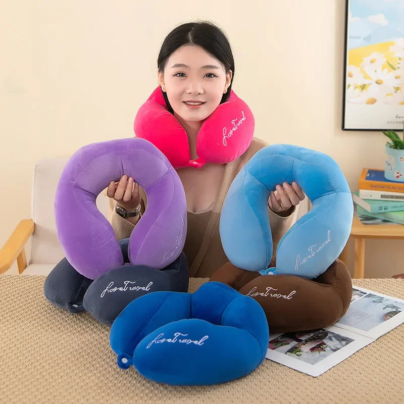 Neck Pillow Airplane Car Pillow Travel Healthcare Soft Travel Pillow U Shaped Nap Neck Cushion PP Cotton