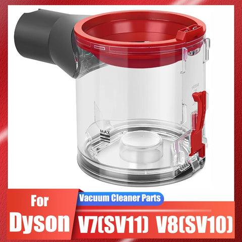 Dust Bin And Dust Bin Lid for Dyson V7 V8 SV10 SV11 Vacuum Cleaner Replacement Parts,Not Fit For V11 V10