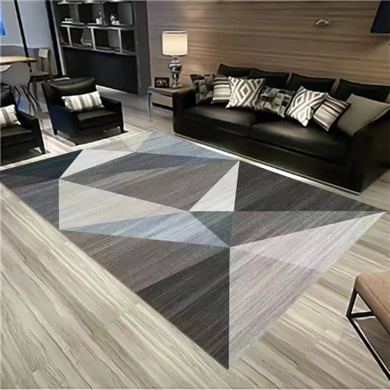 Coffee Table Carpet, Geometric Bedroom, Bedside Large Carpets