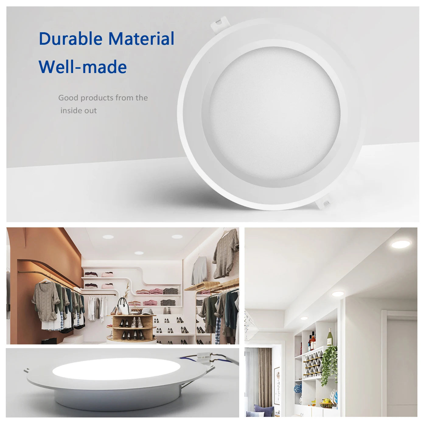 2pcs Ceiling Light LED Downlight 110V 220V 6W 17W 20W 24W Recessed Led Down light Round Panel Light Spotlight Indoor Lighting