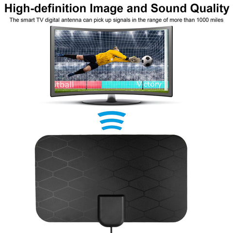 4K High Gain Grid Digital TV Antenna EU Plug Indoor TV Antenna HD