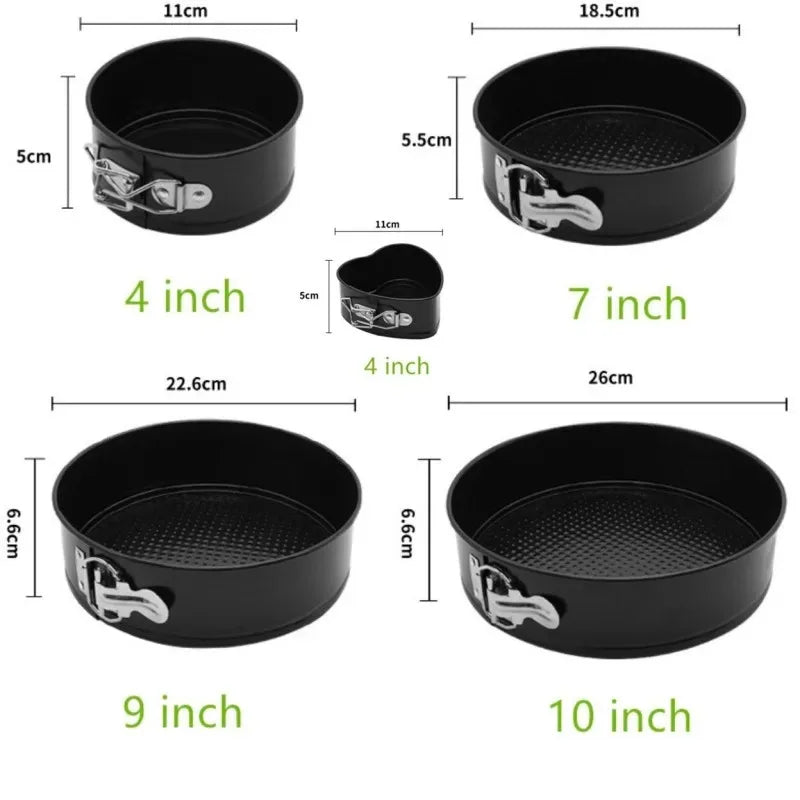 4/7/9/10 Inch Non-Stick Removable Bottom Metal Cake Pan Set Bake Mould Cake Mold Baking Accessories and Tools Bakery Accessories