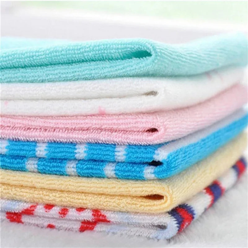 8 Pcs/Set Baby Colorful Towel Newborn Face Towel Wash Cloth Bathing Feeding Wipe Baby Handkerchief Toalla Baby Soft Towels