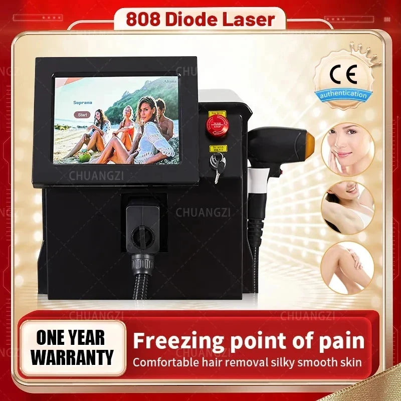 Ice Titanium Diode Laser Hair Removal Machine, Beauty Equipment, Hot Selling, 2000W, 808nm, 755nm, 1064nm, 2024