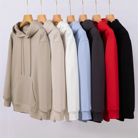 Korean Female Hooded Pullovers Thicken Warm Oversized Hoodies Cotton Tops