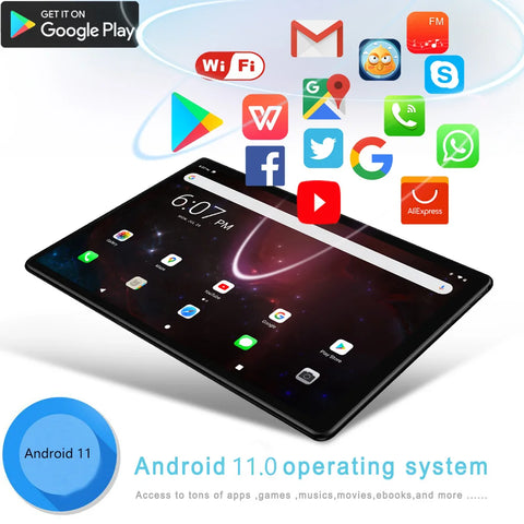 New Global Version 10.1 Inch Tablets Google Play Dual Cameras Octa Core Wifi Dual SIM 3G Phone Call Tablet Pc 4GB RAM 64GB ROM