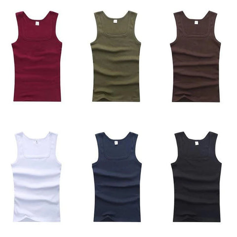 100% Cotton Mens Oversized T-shirt Sleeveless Tank Top Solid Color Fitness Men Muscle Vests Bodybuilding T Shirt For Men Tees