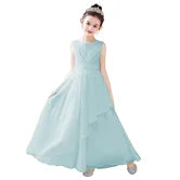 Dideyttawl Real Pictures Chiffon Flower Girl Dress For Wedding Party First Communion 2024 Little Bride Gowns Junior Bridesmaid