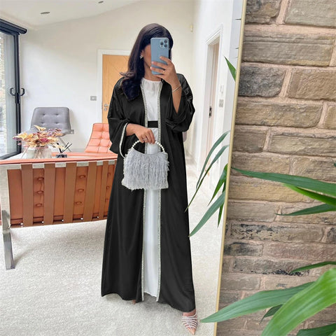 Open Abaya Arabic Long Dress Women