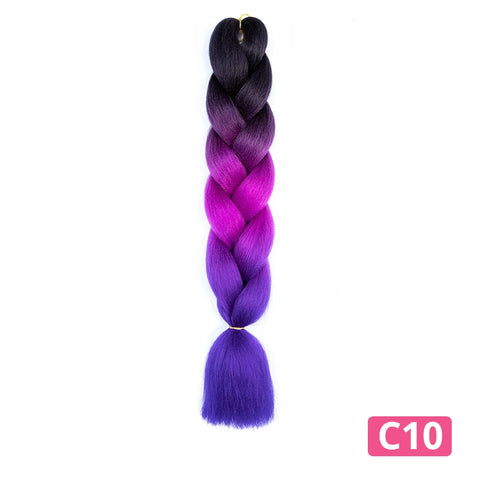 Colorful Hair for Braids Synthetic Braiding Hair Extensions for Girls Jumbo Braid Hair for Crochet Box Expression Braiding Hair