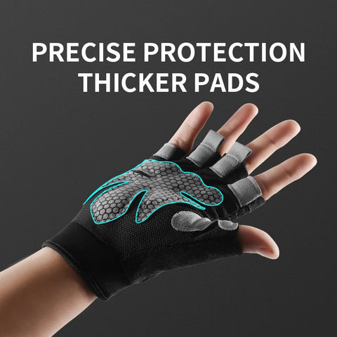 Sports Gym Fitness Gloves Men and Women Weightlifting Breathable Non-Slip Silicone Half-Finger Cycling Motorcycle Gloves