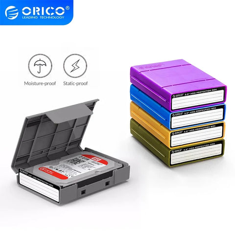 ORICO 3.5" Portable Hard Disk Protection Case Hard Drive External Storage Case with Waterproof and Shockproof Hard Drive Case