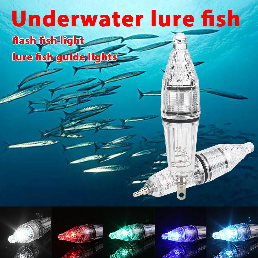 5pcs 12cm 17cm Deep Drop Underwater LED Lure Light 0-300M Fishing Squid Flash Lamp Bass Spoon Fishing Accessories