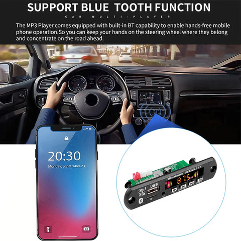 Bluetooth 5.0 MP3 Player Car FM Radio Module Audio Amplifiers