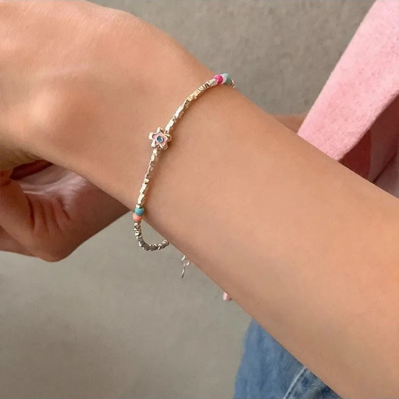 VENTFILLE 925 Sterling Silver Pearls Bamboo Knots Bracelet for Women Girl Simple Korean Jewelry Birthday Gift Dropshipping