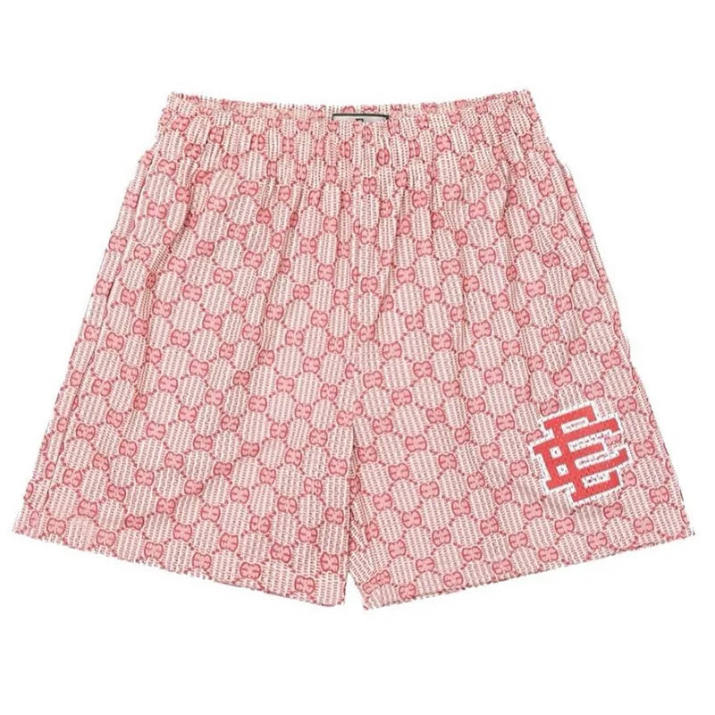 New Summer Eric Emanuel EE Basic Mesh Short Classic Floral Printed Gym Shorts Men's Gym Basketball Sports Beach Shorts