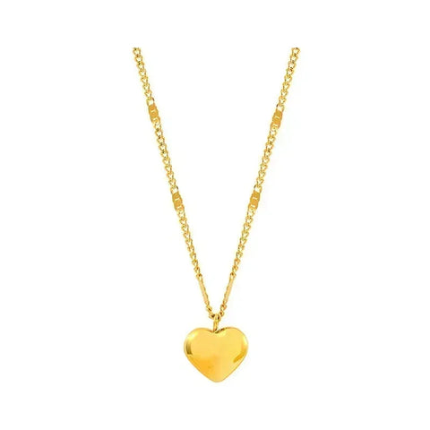 New Cross-border Couple Cavicle Chain Geometric Heart-shaped Light Luxury Temperament Simple Sweet Love Pendant Necklace Jewelry