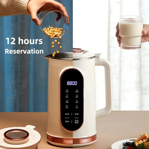 800ml/1500ml Soy Milk Machine Electric Juicer Blender Soybean Milk Maker Wall Breaking Machine 10-leaf Blade Breakfast Machine