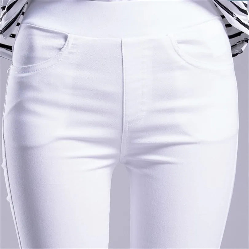 Women Summer Elastic Casual Stretch Skinny Leggings Slim Pencil Pants