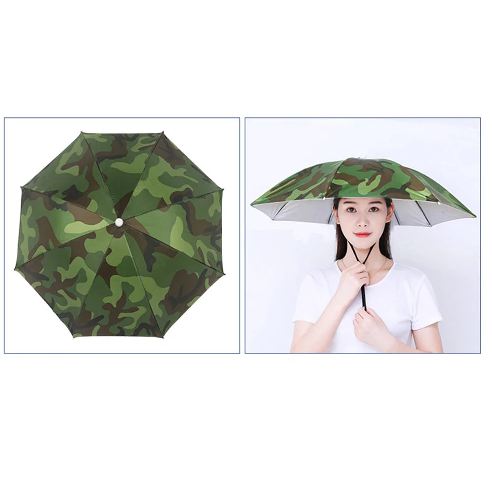 Outdoor Foldable Head Umbrella Hat