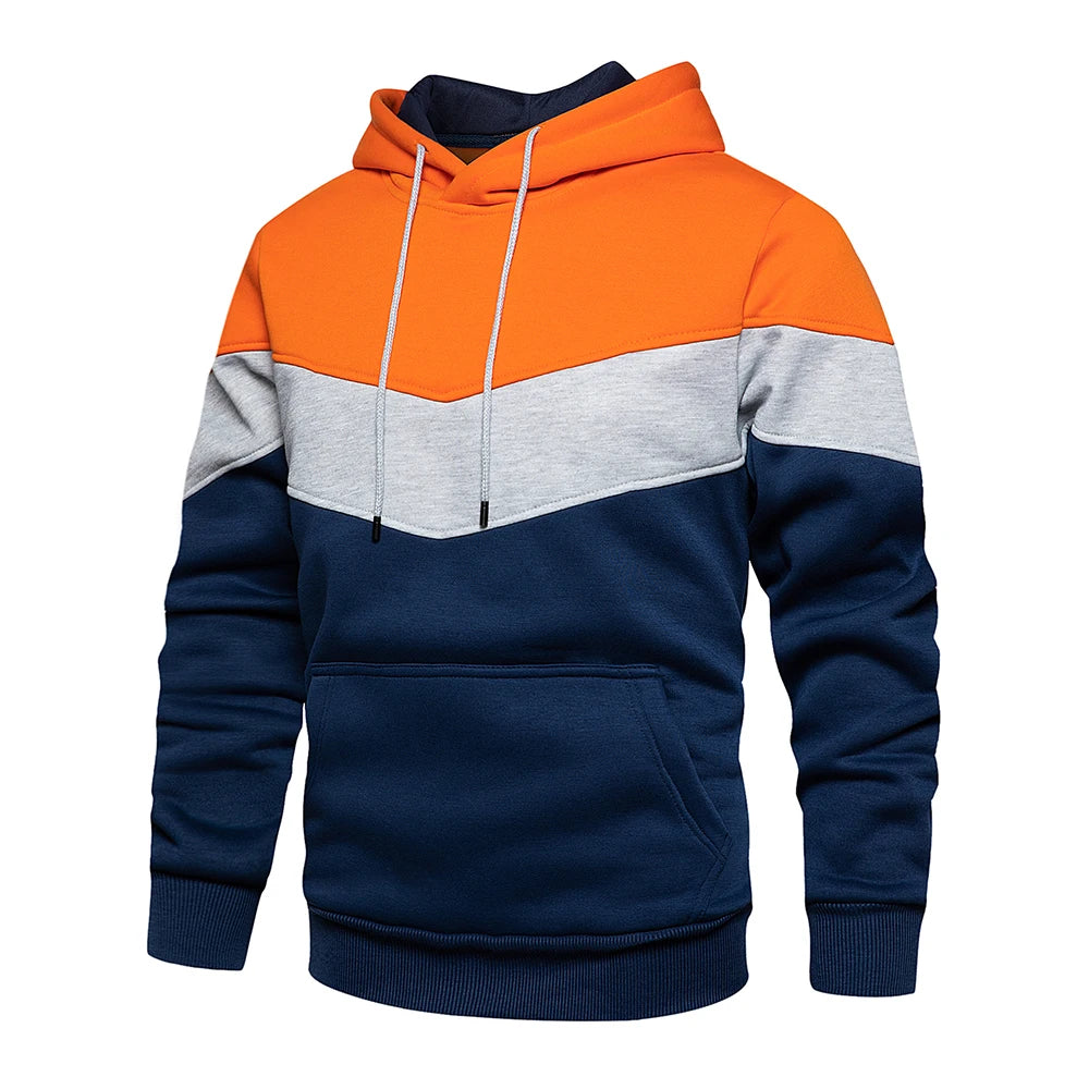 Autumn and Winter Warm Patch Hooded Sweatshirt