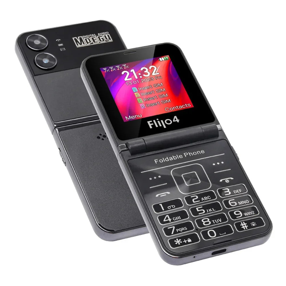 Fold Flip Phone 2G Mobile Phone for Elderly Dual Screen