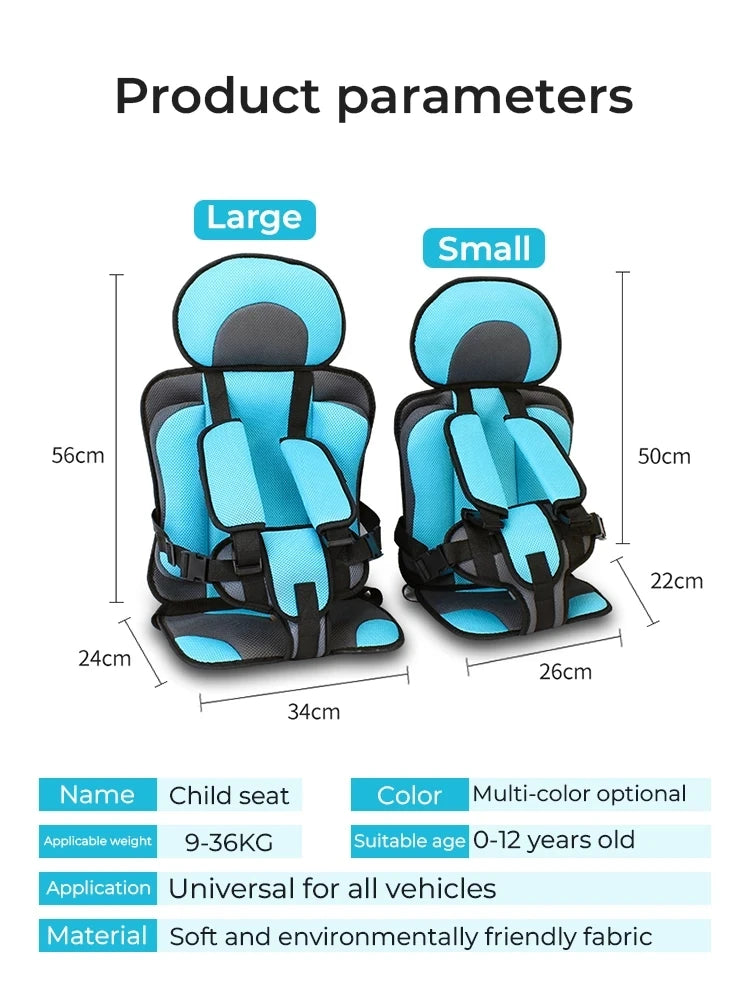 Child Safety Seat Mat for 6 Months To 12 Years Old