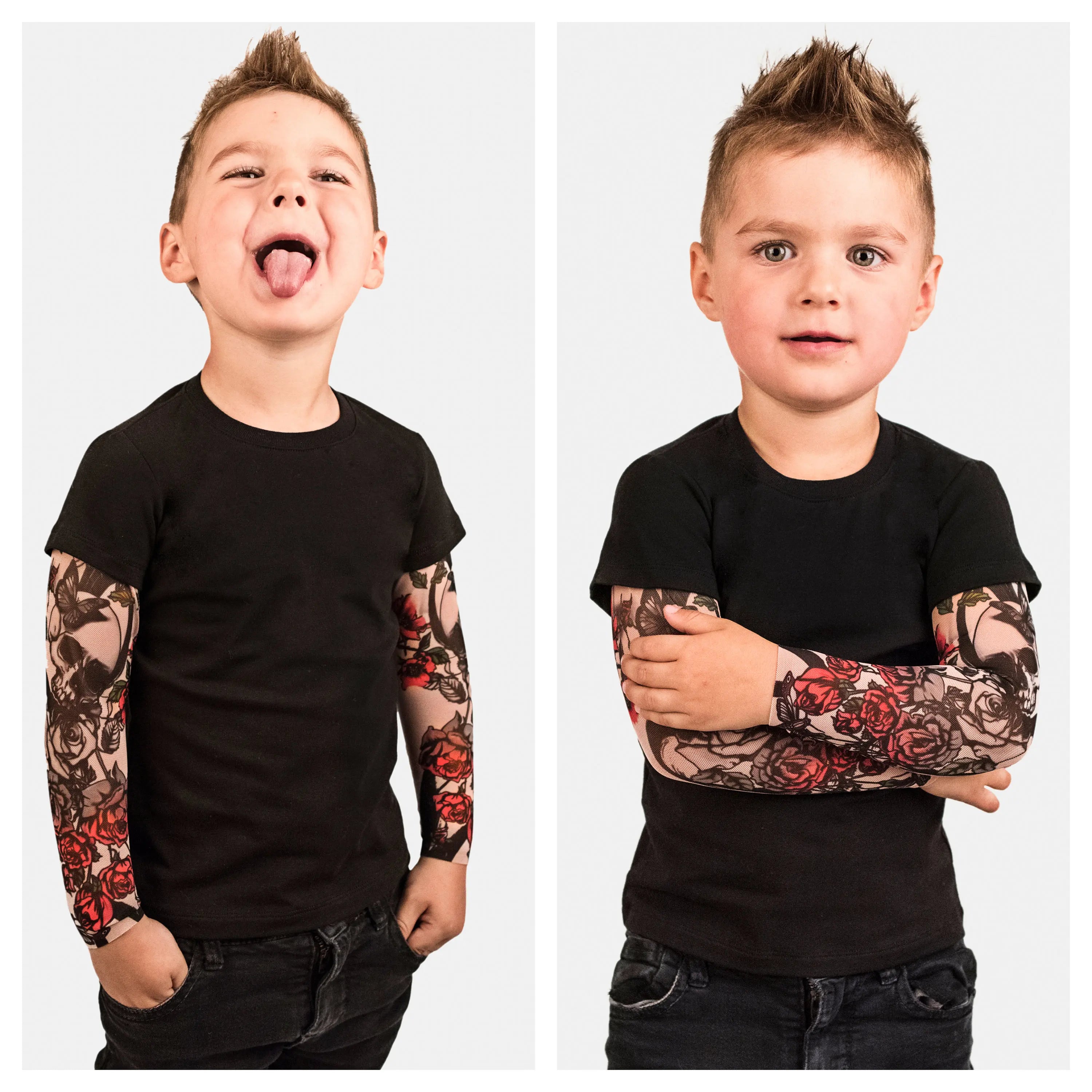 Summer Children's Clothing Boys T-Shirt kids clothes Fashionable Tattoo sleeves Cotton Tops for boys 1 to 6 years old