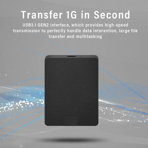 Portable Solid-state Hard Disk 1TB/2TB Hard Drive High-Speed External SSD High Capacity Storage Drive for Laptop/Desktop/MAC