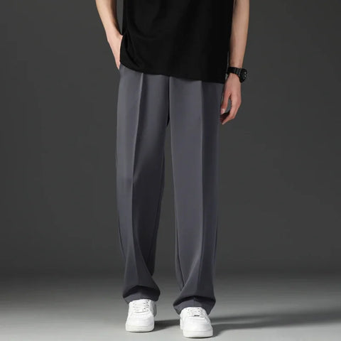 Men's Pants Straight Loose Sweatpants Soft Fashion Draping woven