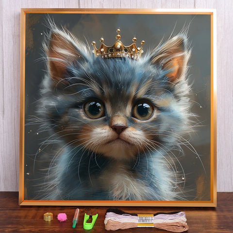 Animal Pet Cat Pre-Printed Cross-Stitch Embroidery Full Kit DMC Threads Painting Knitting Needlework Sewing Sales Magic Mulina